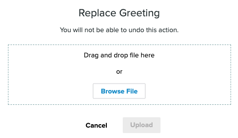 Lets Talk Call Center replace greeting upload