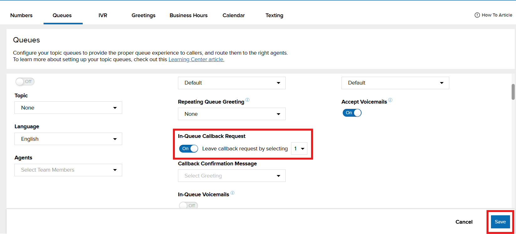 In Queue Callback Request 1